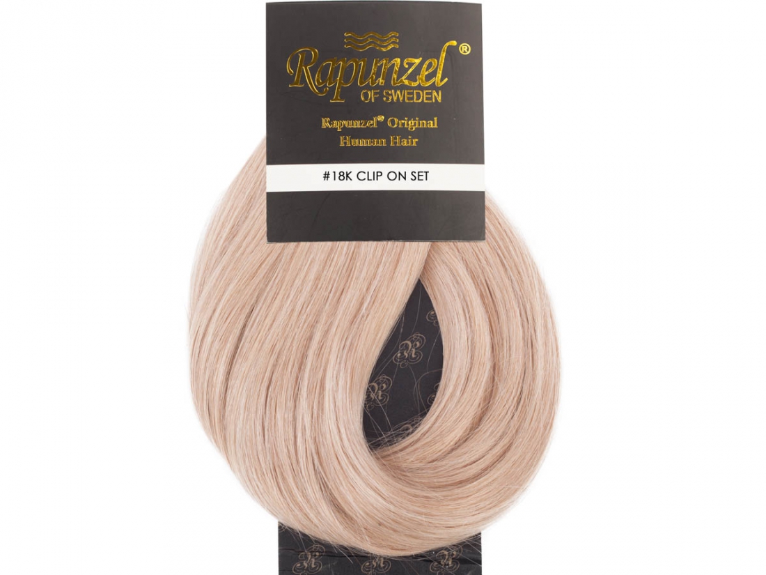 Rapunzel Clip-On Set 18K Ash Rose Blond 50cm