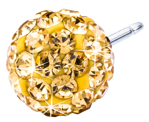 Blomdahl Natural Titanium Crystal Ball Golden 6mm