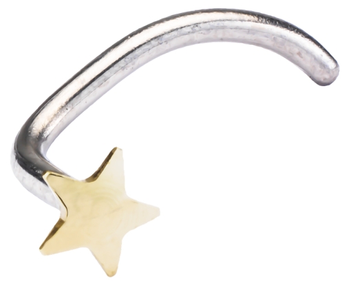 Blomdahl Golden Titanium Nose Star 3mm