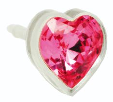 Blomdahl Medicial Plastic Heart 6mm Rose