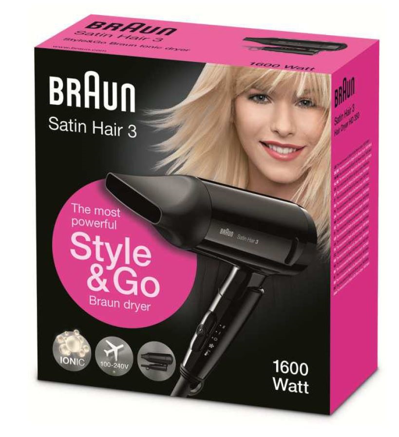 Braun Hairdryer HD350 Style & Go