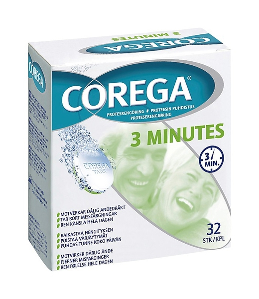 Corega Tabs 3 minutes 32 tabletter