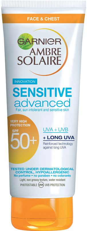 Garnier Ambre Solaire Sensitive Face Cream SPF 50