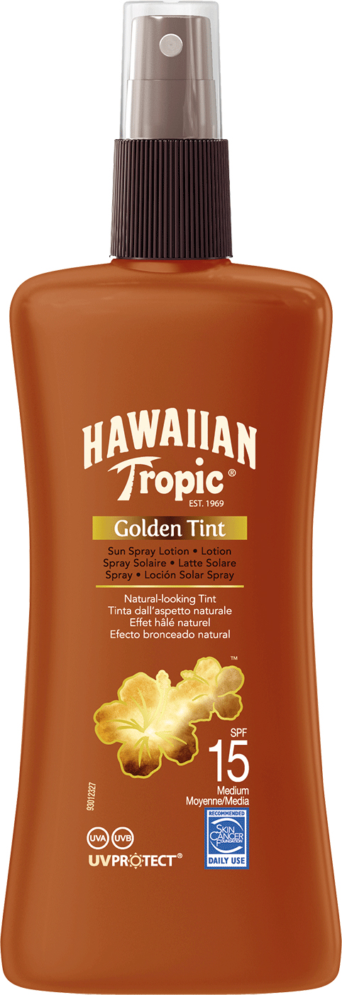 Hawaiian Tropic Golden Tint Spray Lotion SPF15