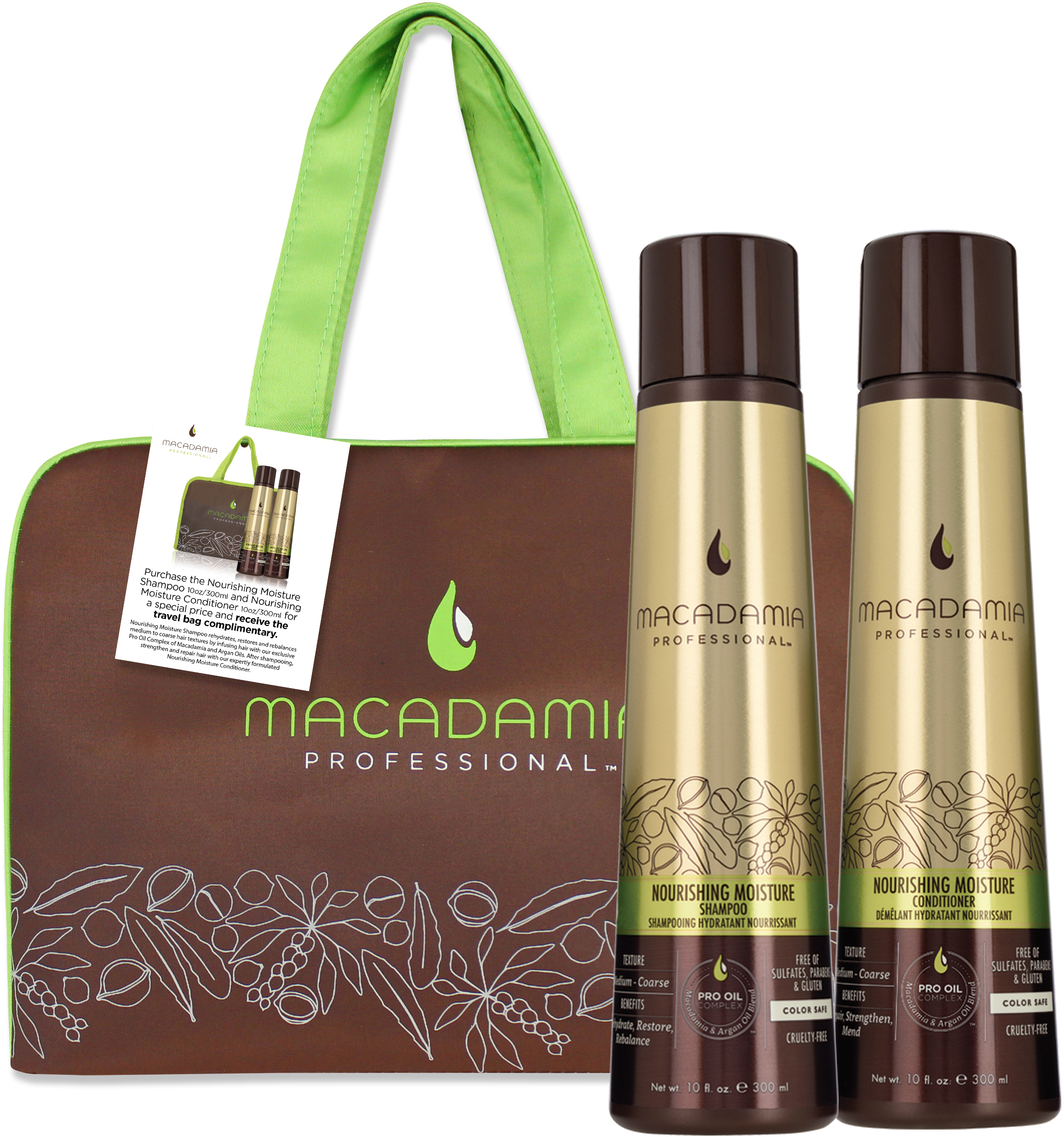 Macadamia Nourishing Shampoo + Balsam Travel Bag