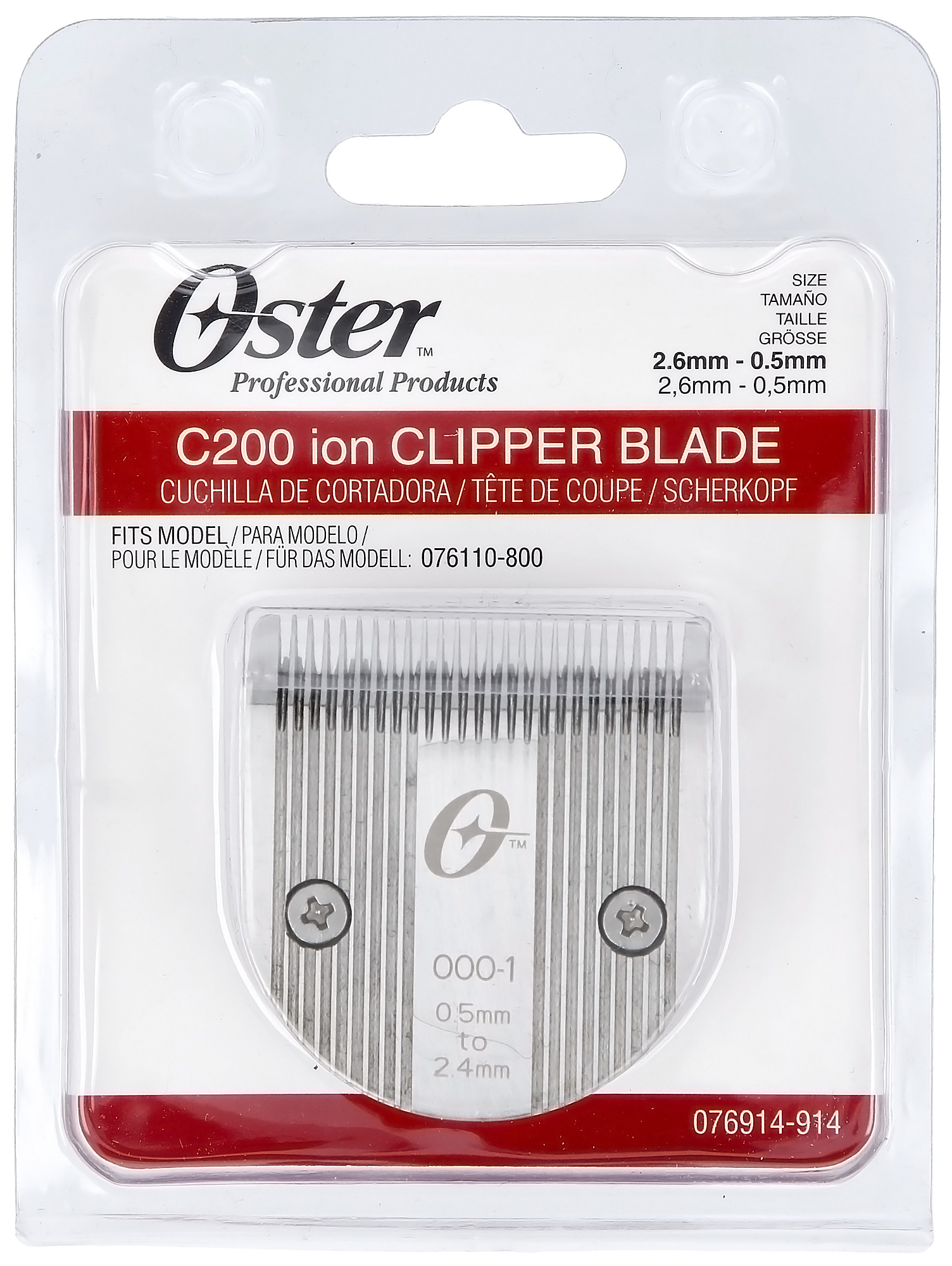 Oster C200 Blade 0,5 - 2,6 mm