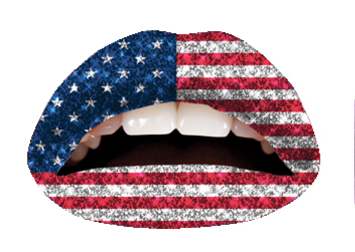 Violent Lips American Flag Glitteratti