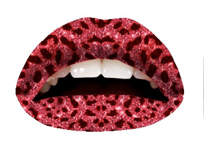 Violent Lips Red Leopard Glitteratti