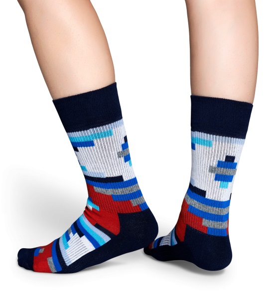 Happy Socks Athletic Stripe Off Blå 36-40