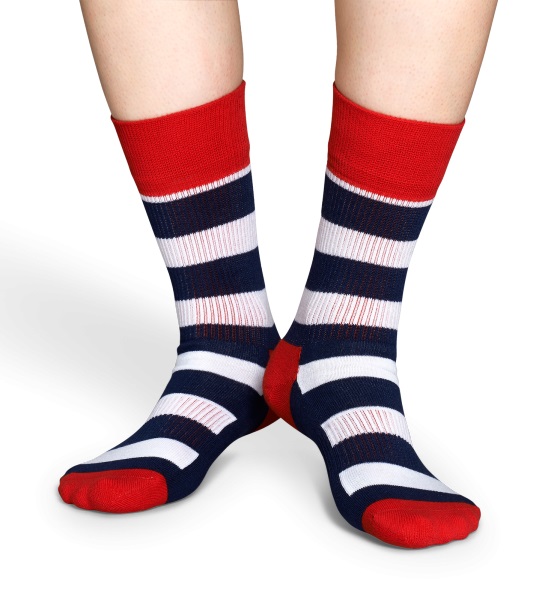 Happy Socks Athletic Stripe Blå 36-40