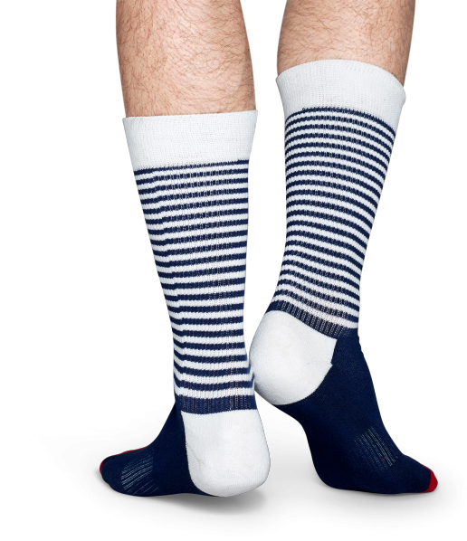 Happy Socks Athletic Half Stripe Blå Röd S-M 36-40