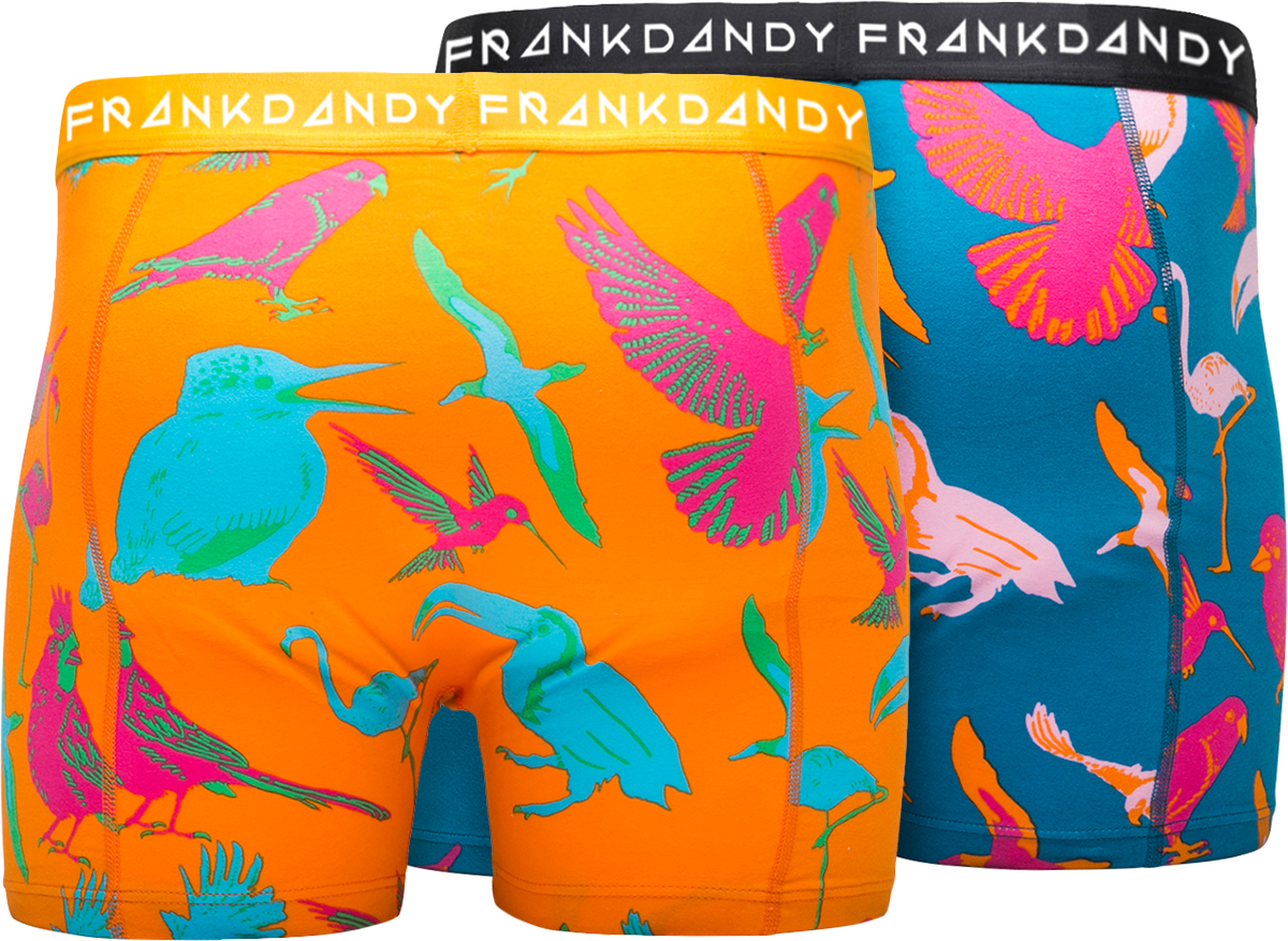 Frank Dandy 2p. Birds Boxer Blue/Yellow S