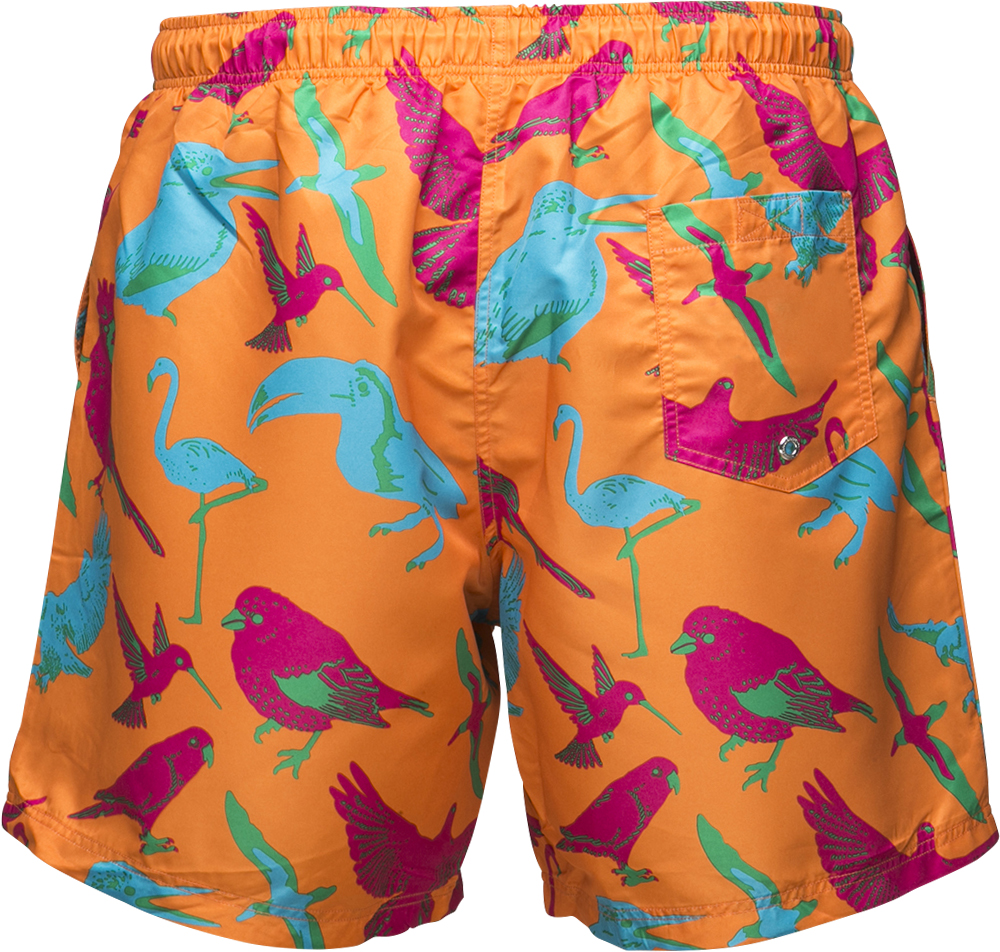 Frank Dandy Birds Bermuda Shorts Yellow XL