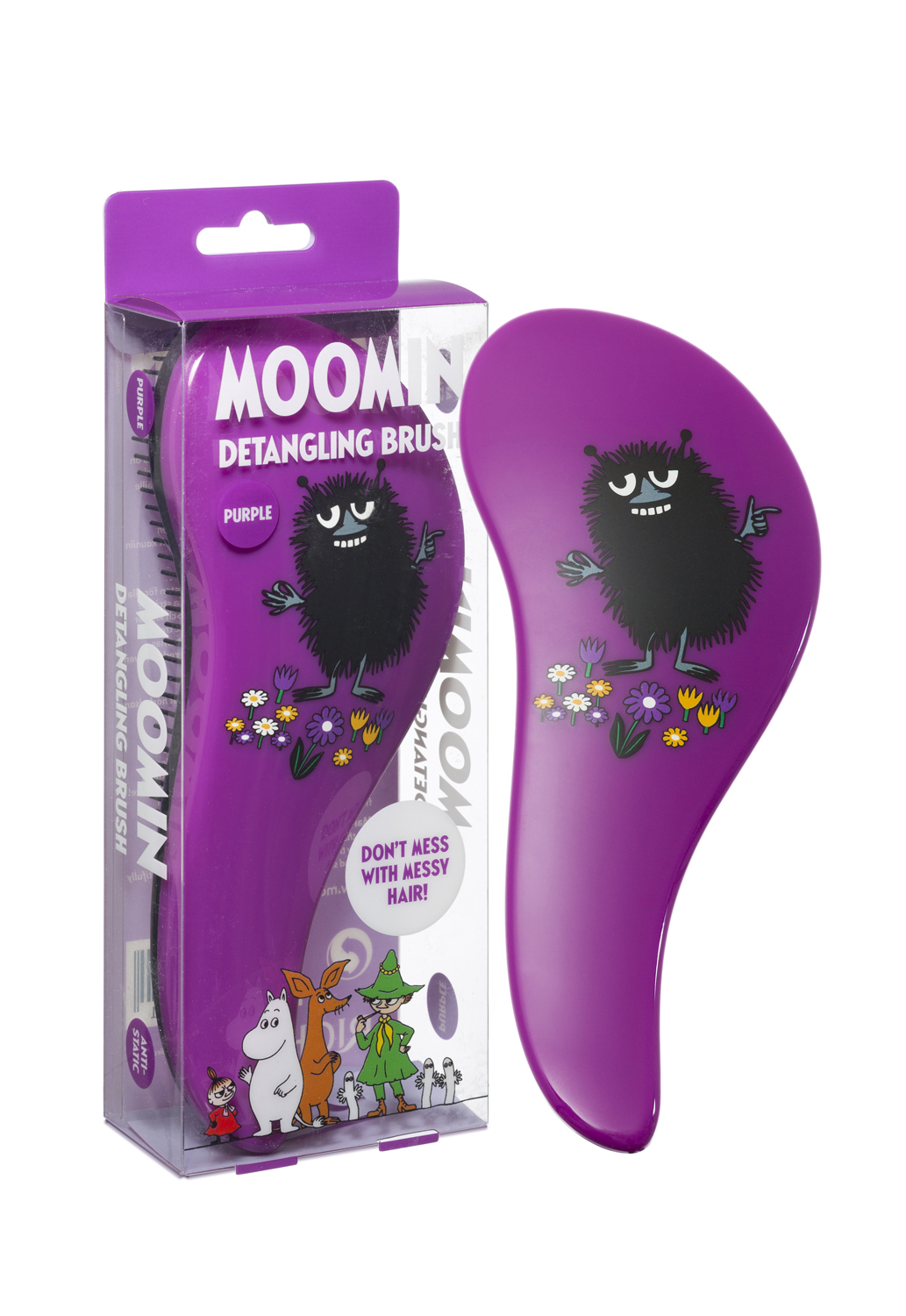 RICH Moomin Detangling Brush Purple Stinky
