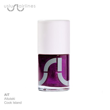 Uslu Airlines Nail Polish AIT Glitter Purple
