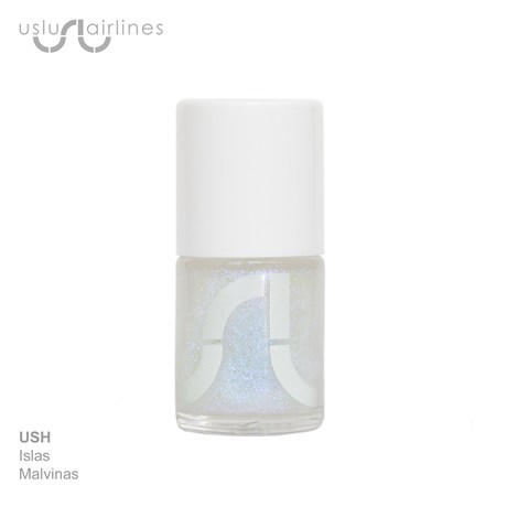 Uslu Airlines Nail Polish USH Islas Sheer Blue Glitter