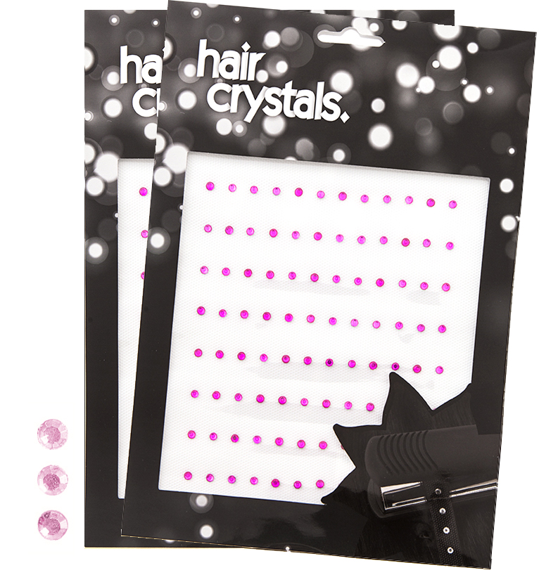 Hair Crystals 96st Rosa