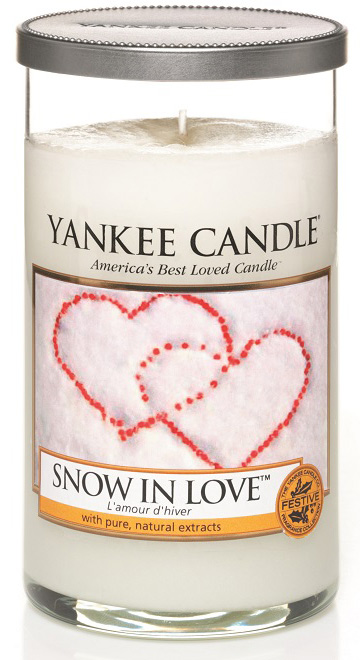 Yankee Candle Glass Pillar Snow In Love