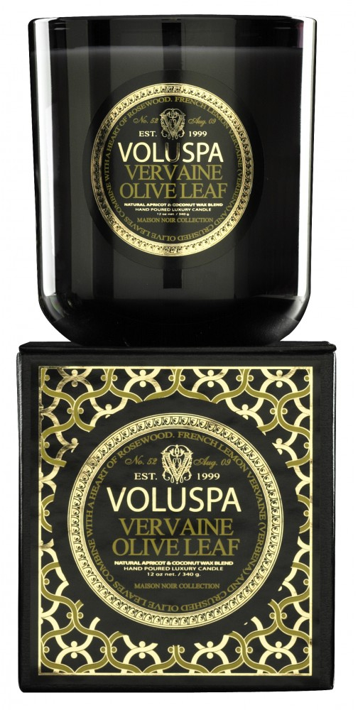 Voluspa Maison Noir Classic Candle Vervaine Olive Leaf