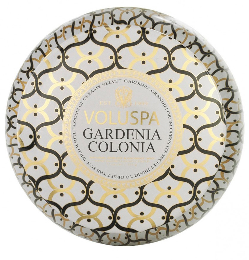 Voluspa 2-Wick Maison Metallo Candle Gardenia Colonia