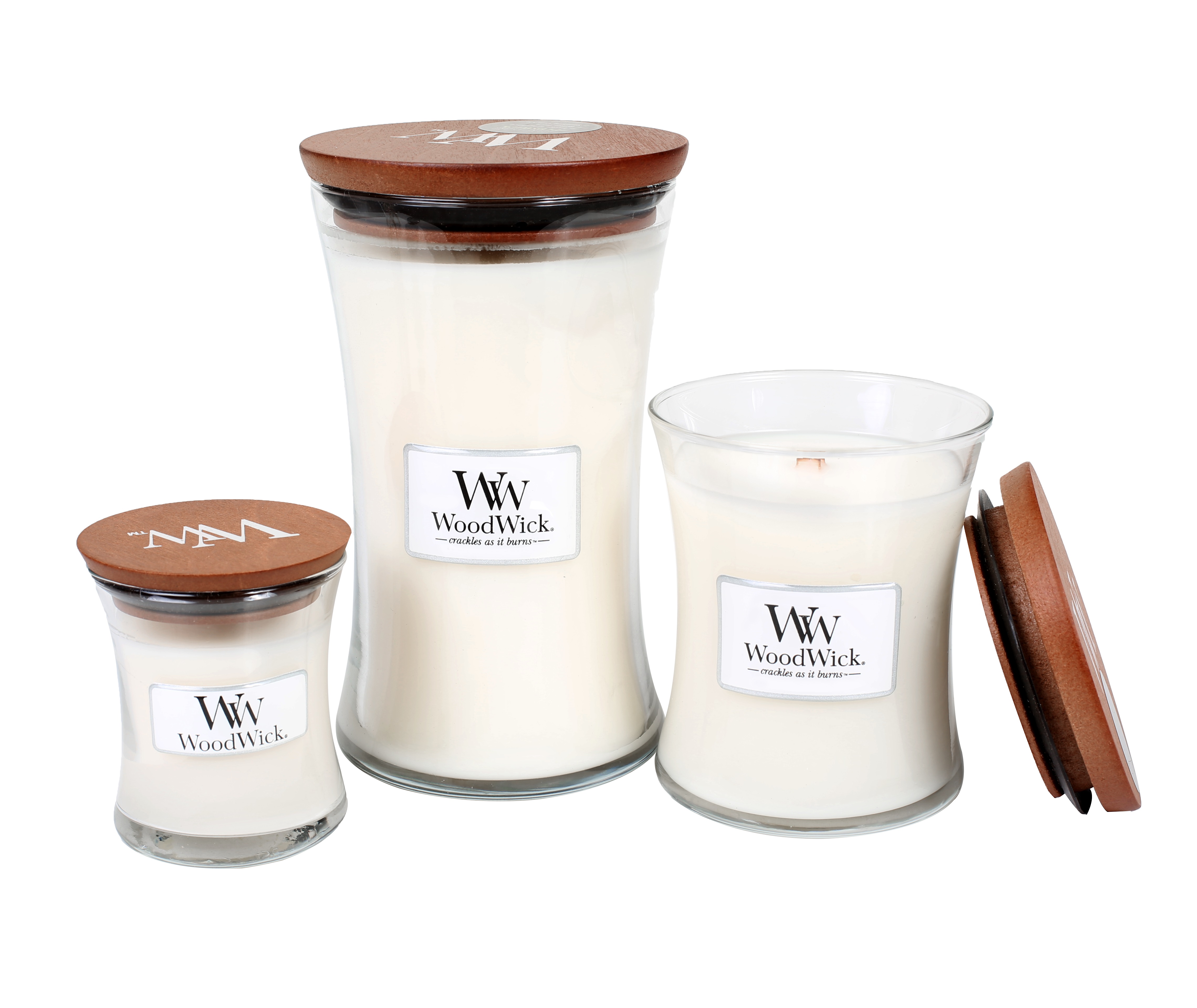 WoodWick Dinner Candle Unscented Medium