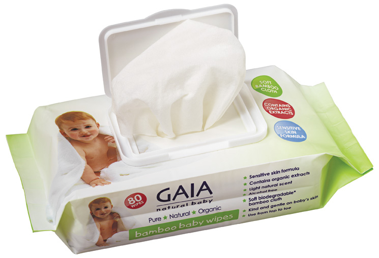 Gaia Natural Baby Bamboo Baby Wipes