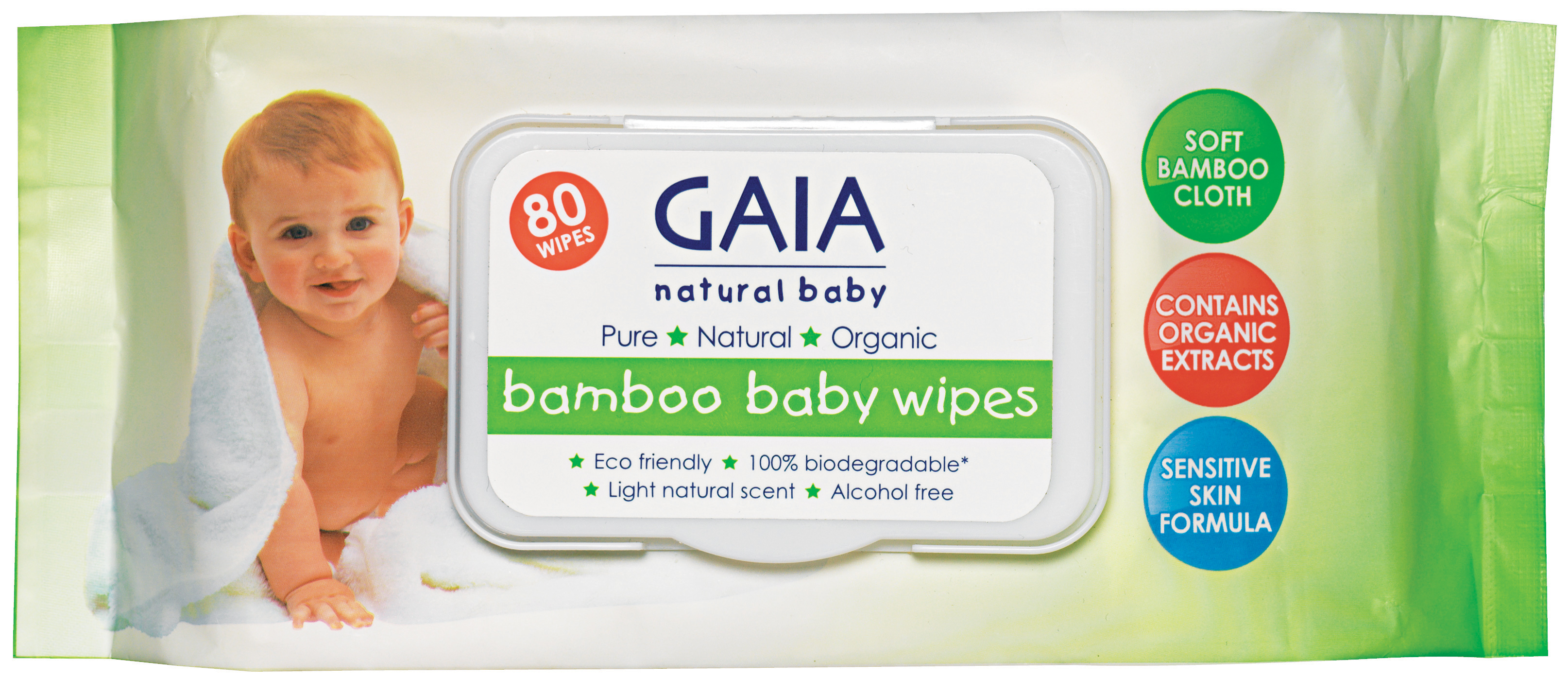 Gaia Baby Bamboo Baby Wipes 20st GWP