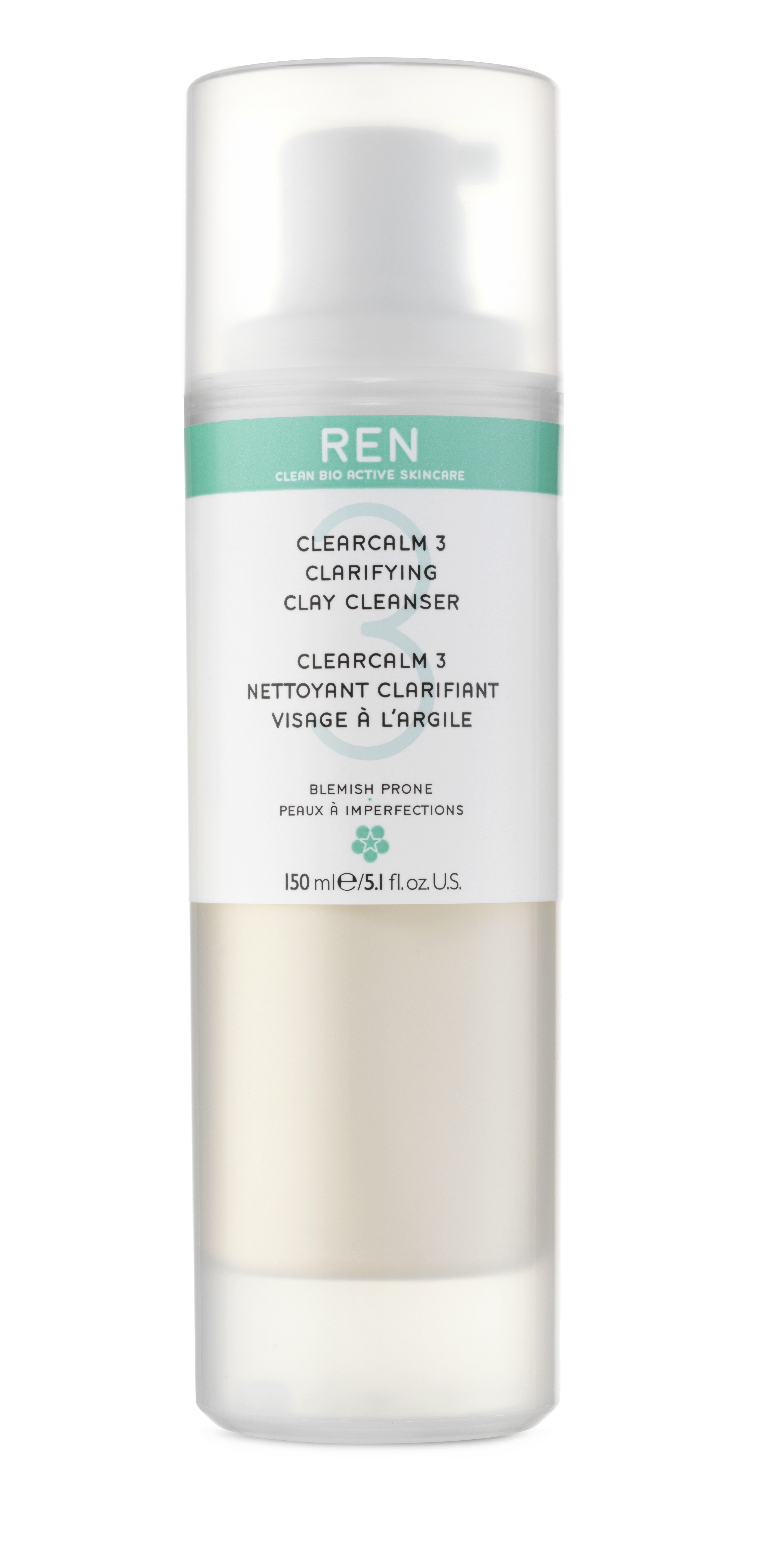 REN Face ClearCalm 3 Clarifying Clay Cleanser