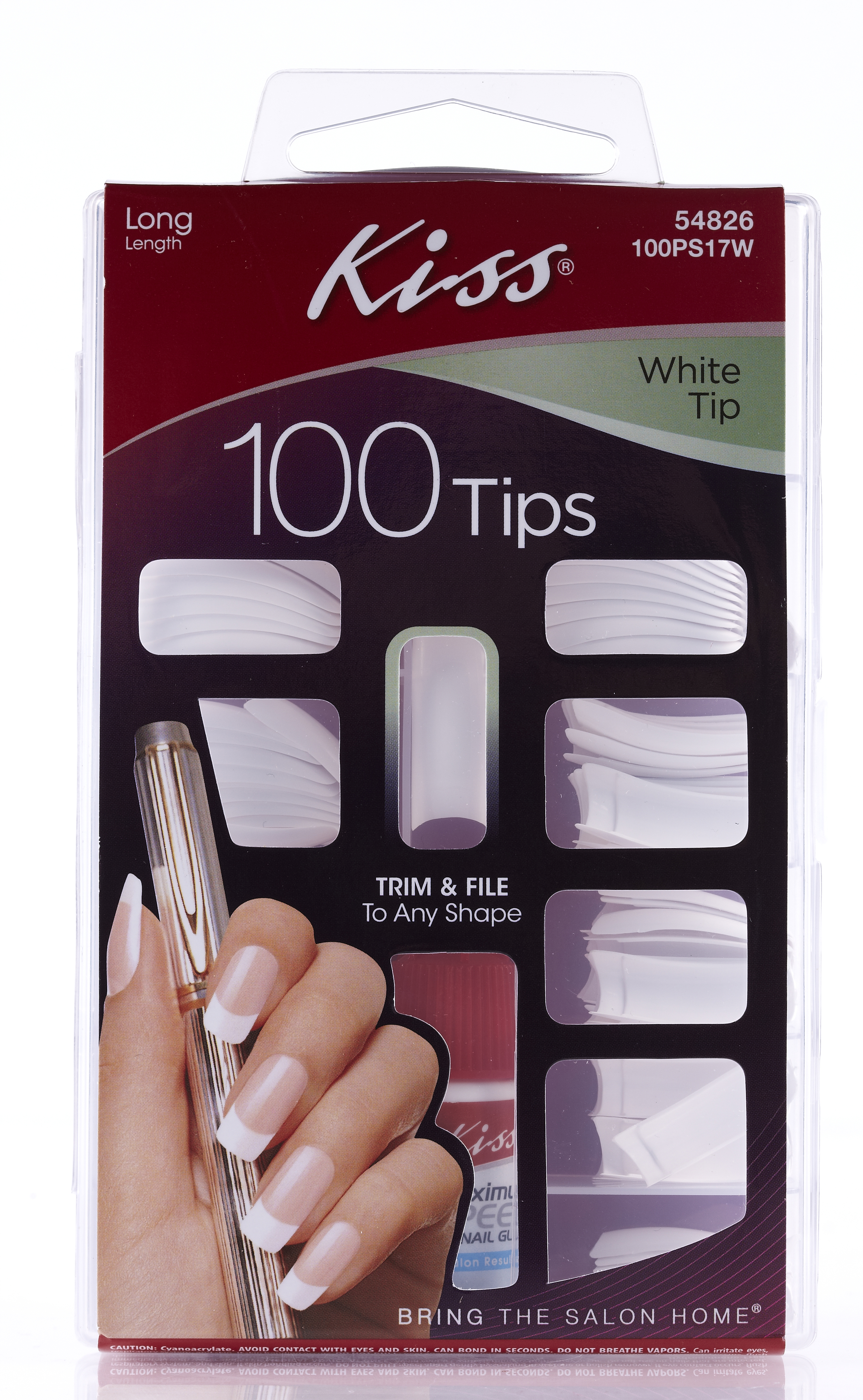 Kiss 100 Nails White Tip Puerto Rico
