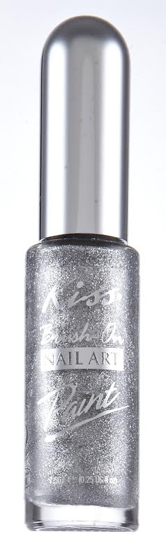 Kiss Nail Art Paint Silver Glitter
