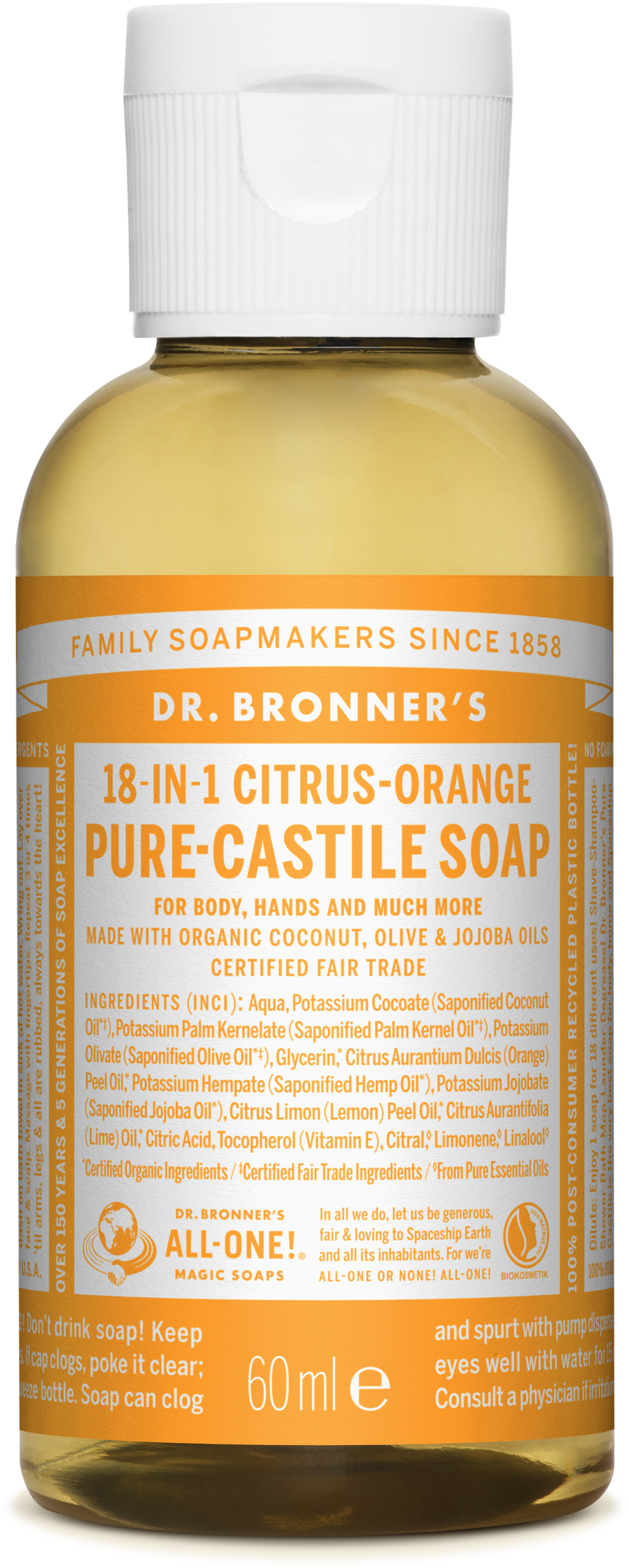 Dr.Bronner's Liquid Soaps Citrus Orange 59ml