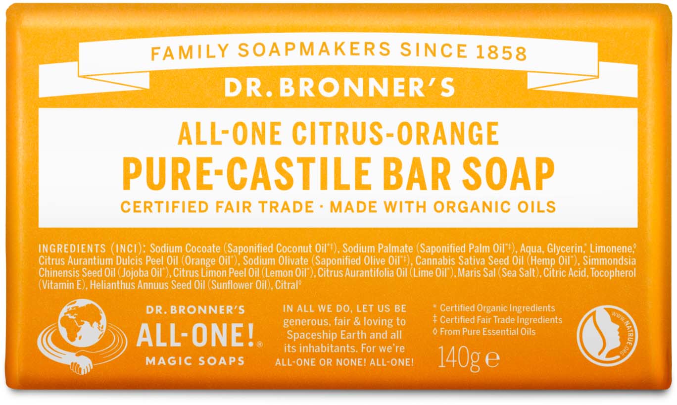 Dr.Bronner's BarSoap Citrus-Orange 140g