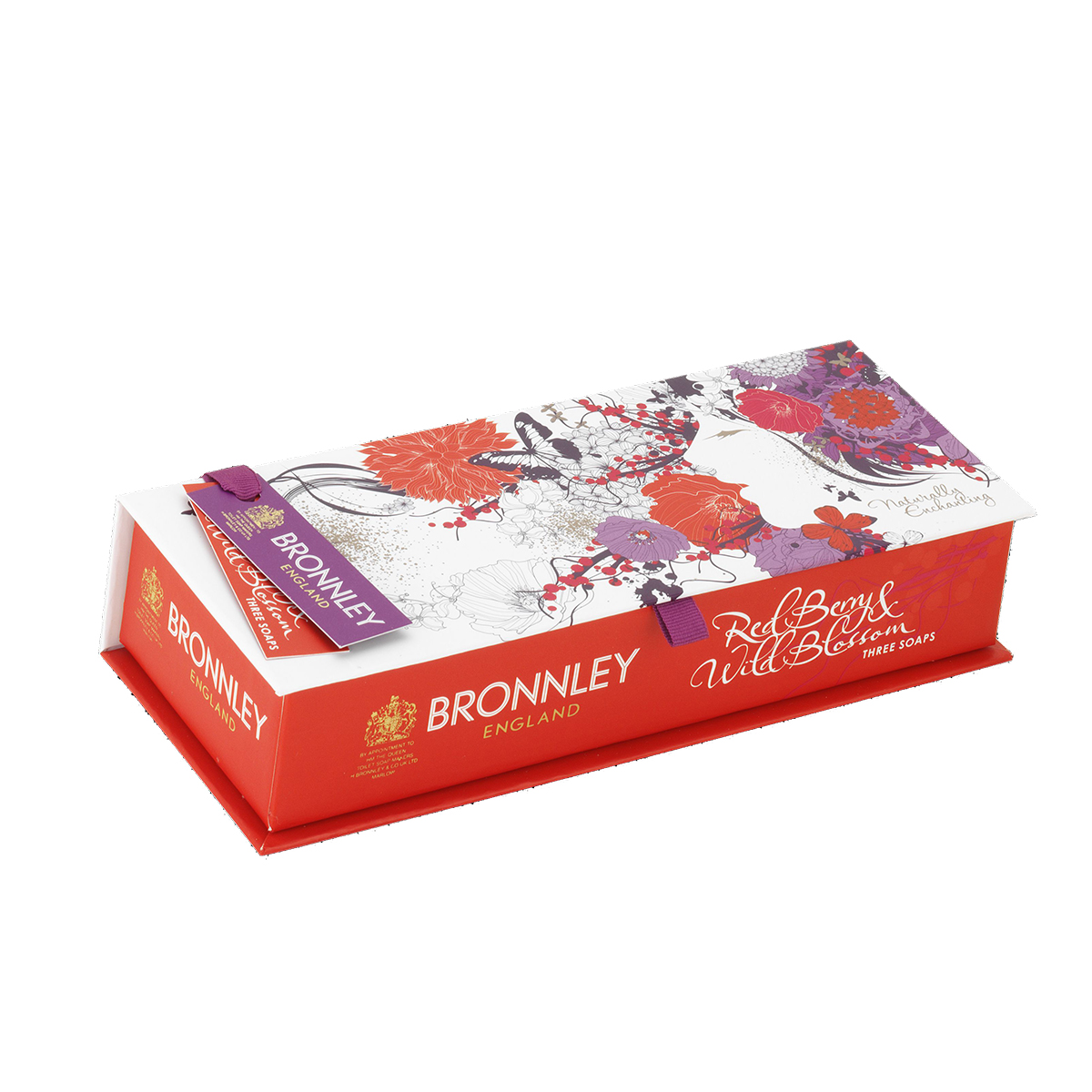 Bronnley Red Berry & Wild Blossom Tvålask 3x100g