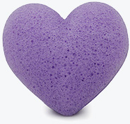 Konjac Sponge Hjärtformad Med Lavendel Extrakt