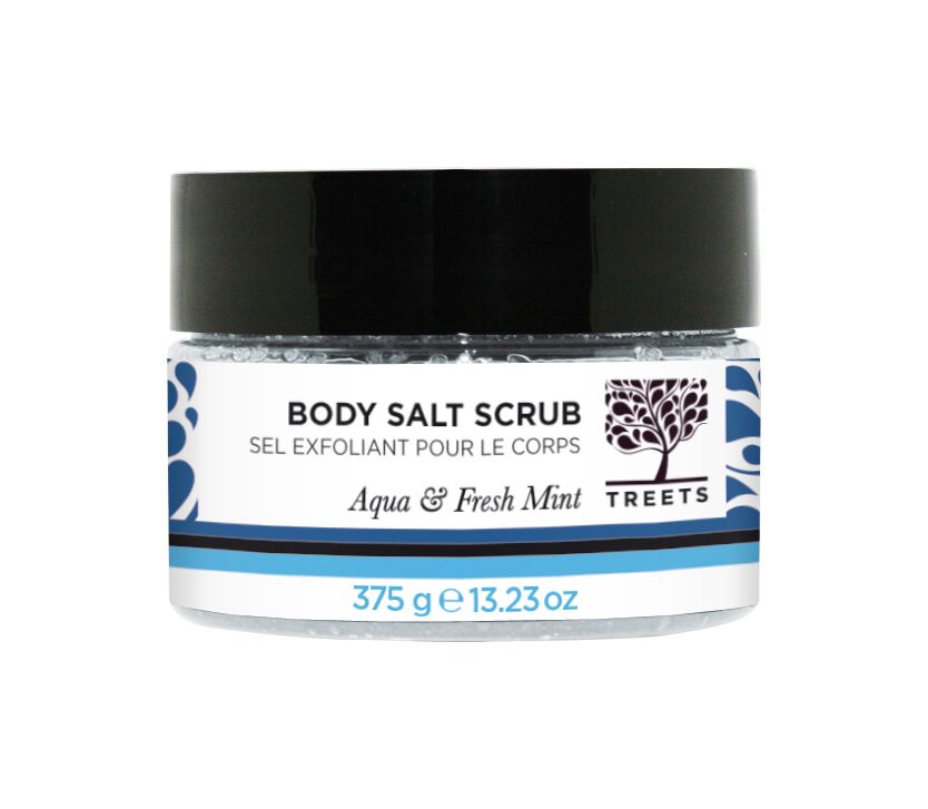 Treets Aqua & Fresh Mint Salt Scrub 375g