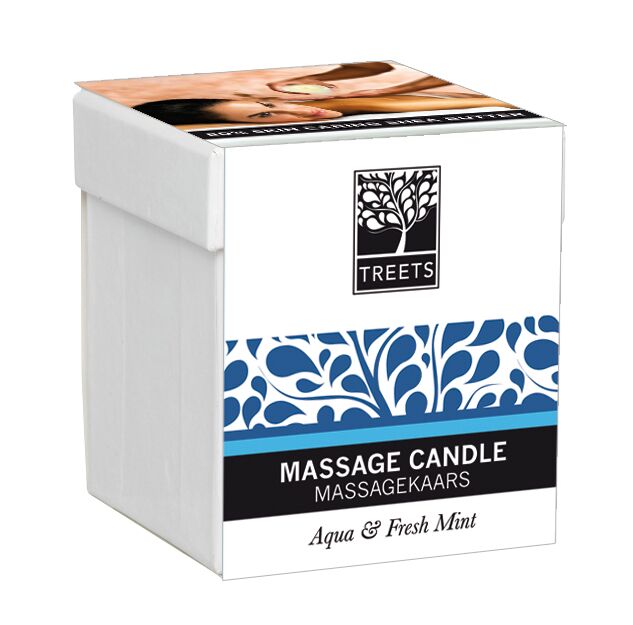 Treets Aqua & Fresh Mint Massage Candle