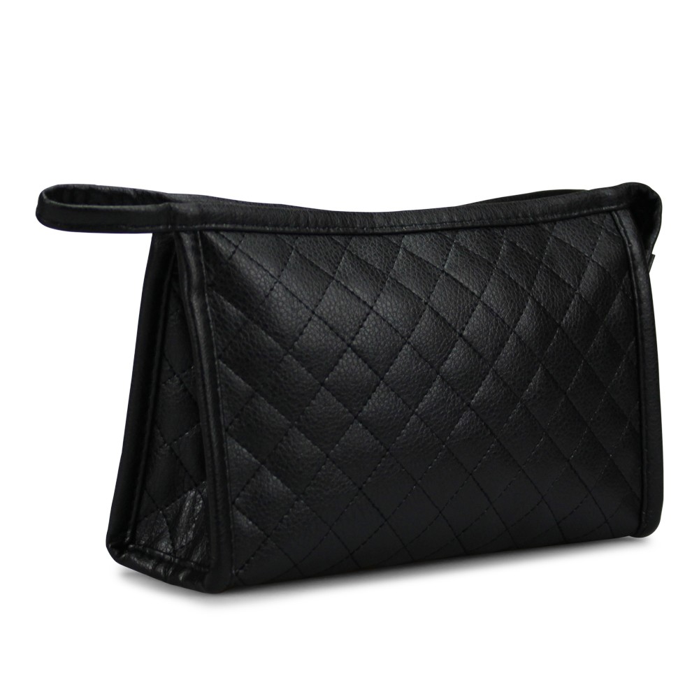 Studio Quilted Make-Up Purse Black