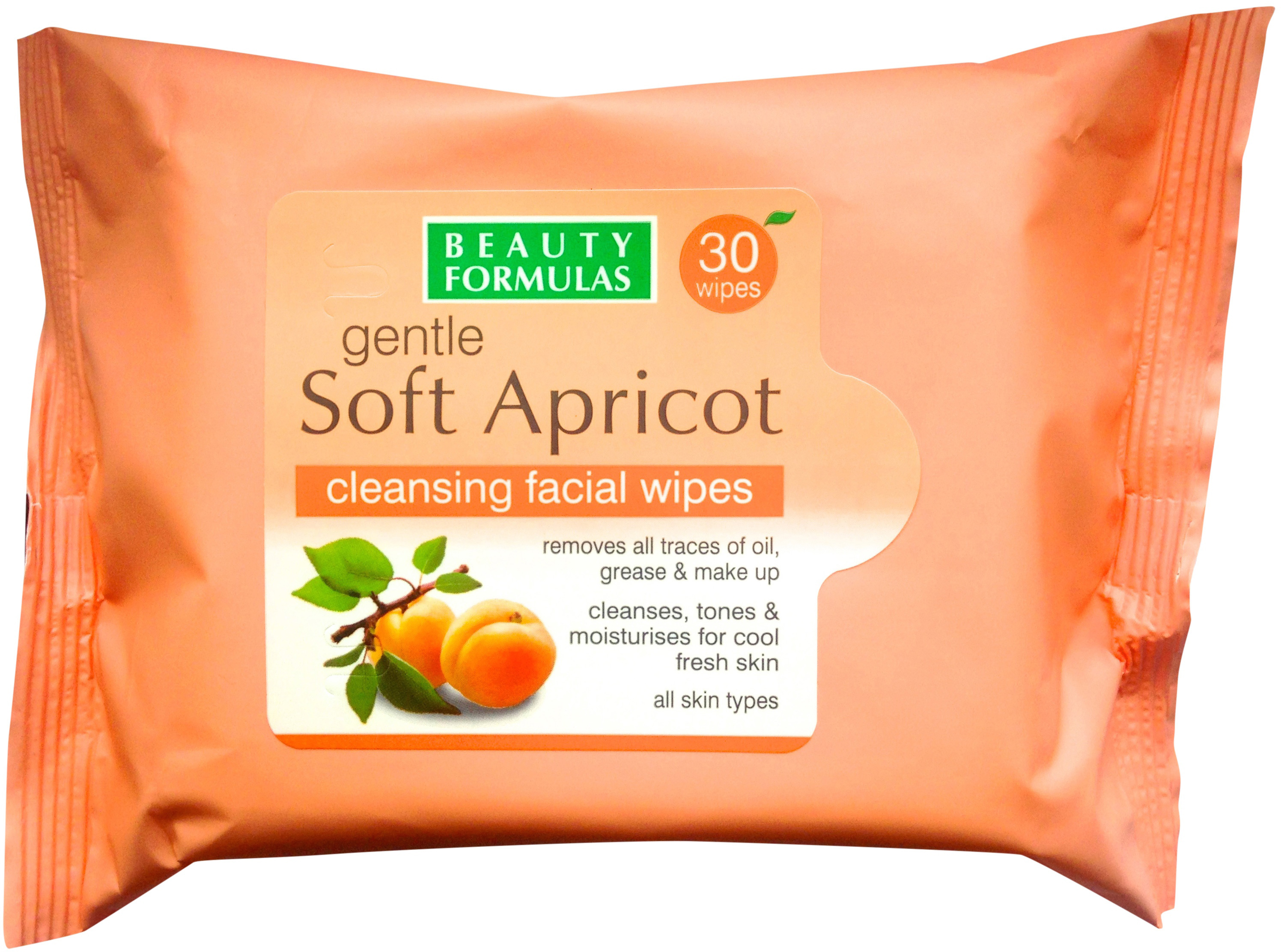 Beauty Formulas Gentle Soft Apricot Cleansing Facial Wipes