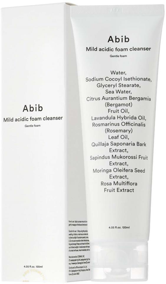 ABIB Mild Acidic Foam Cleanser Gentle Foam 168 g