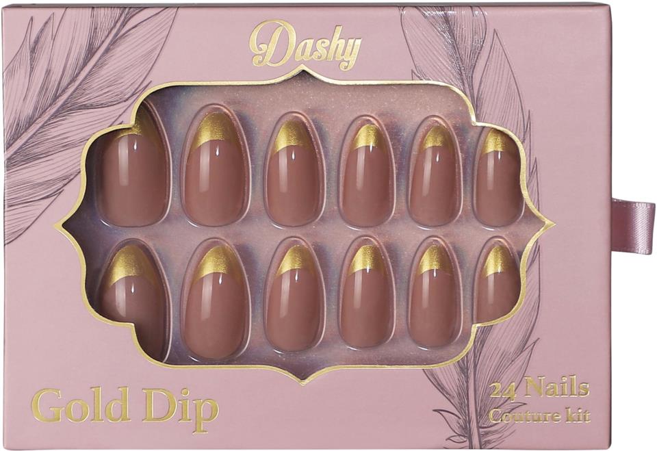 Dashy Nails Gold Dip