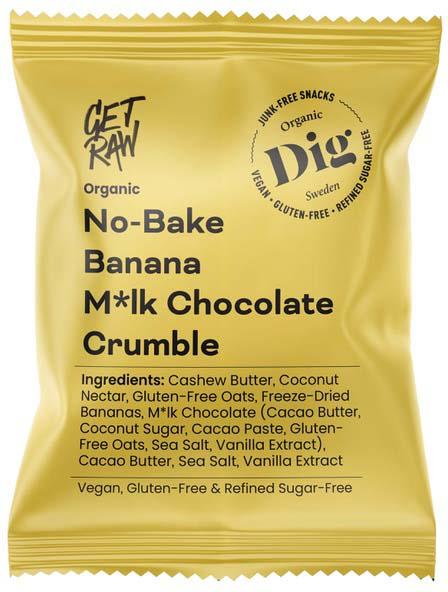 DIG GET RAW No-Bake Banana M*lk Chocolate Crumble 35g