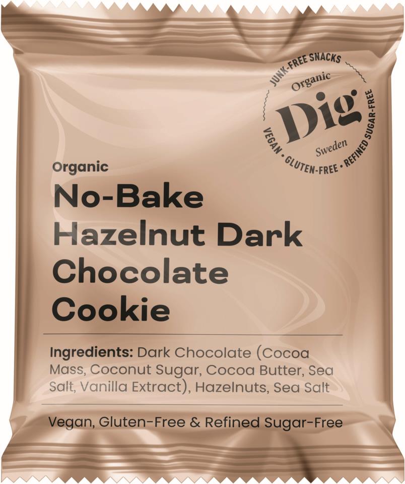 DIG Organic No-Bake Hazelnut Dark Chocolate Cookie 35g