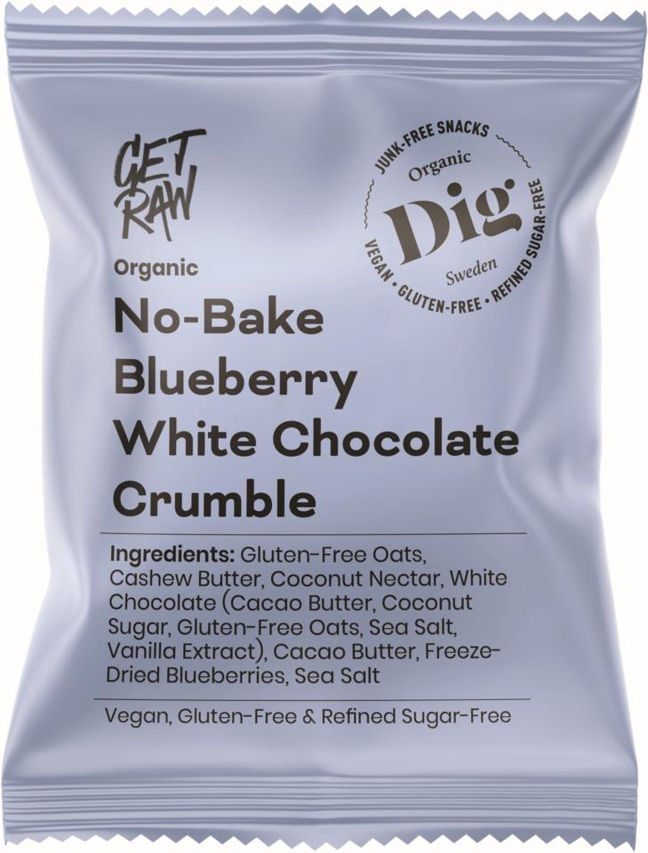 DIG GET RAW No-Bake Blueberry White Chocolate Crumble 35g