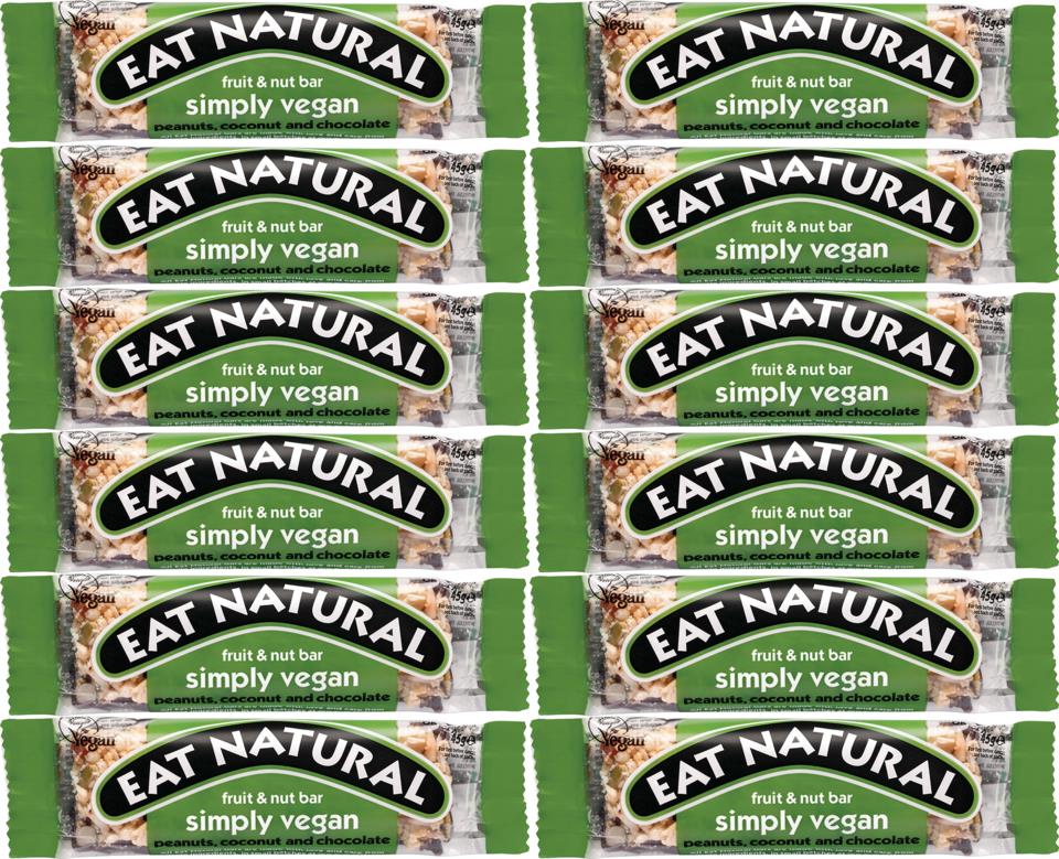 Eat Natural Simply Vegan Peanuts, Coconut & Chocolate 12 x 45g