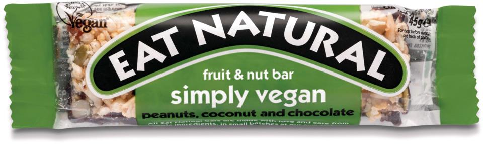 Eat Natural Simply Vegan Peanuts, Coconut & Chocolate 45g