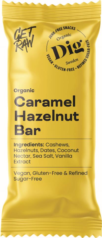 DIG GET RAW Organic Caramel Hazelnut Bar 42g