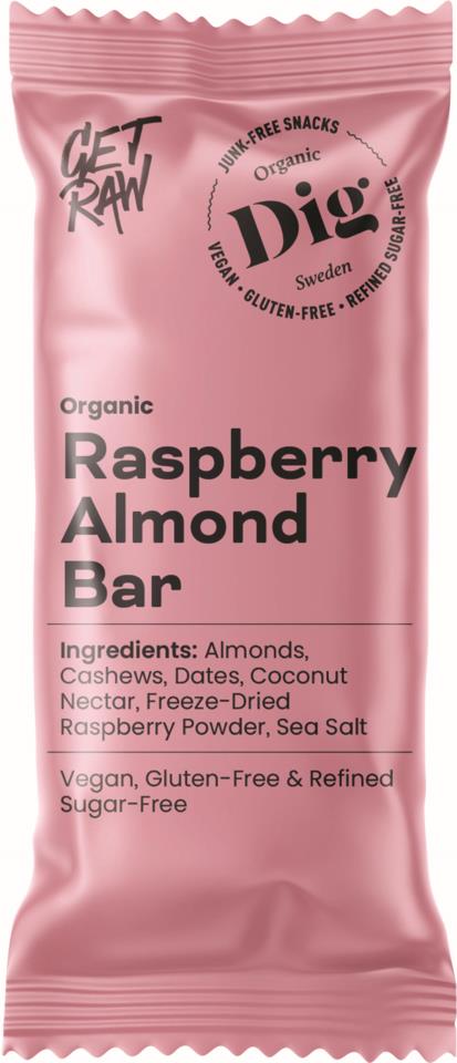DIG GET RAW Organic Raspberry Almond Bar 42g