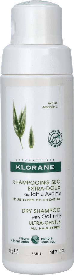 Klorane Extra gentle dry shampoo with oat milk without gas Rotopoudre 50 ml