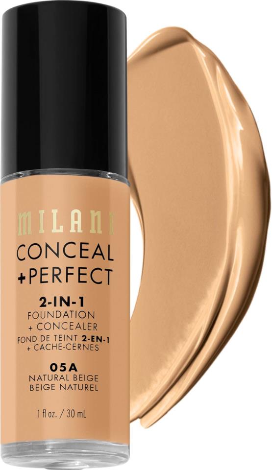 Milani Conceal & Perfect 2-in-1 foundation Natural Beige