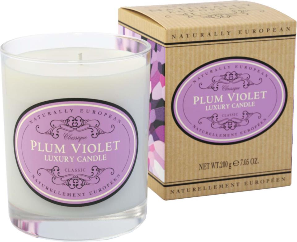 Naturally European Candle Plum Violet 200 g